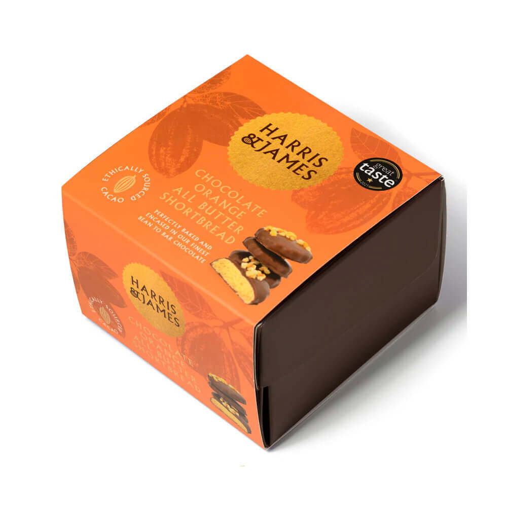 Harris & James Chocolate Orange All Butter Shortbread Biscuits